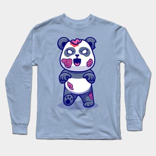 Cute Panda Zombie Cartoon Long Sleeve T-Shirt